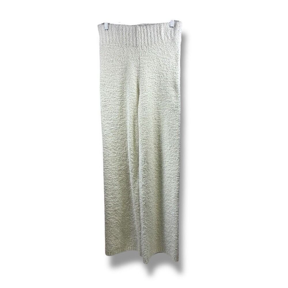 SKIMS Cozy Knit Wide Leg Pants in Bone Size M
